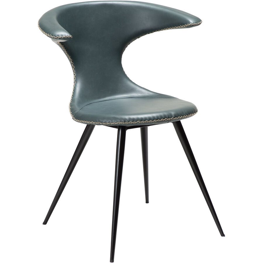 DAN-FORM Stuhl 2er-Set Flair Grün Kunstleder 65 cm - Farbe: green - Stuhl 2er-Set