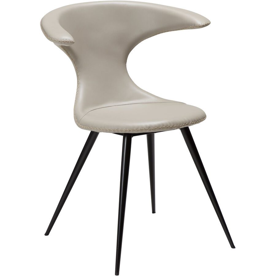 DAN-FORM Stuhl 2er-Set Flair Beige Kunstleder 65 cm - Stuhl 2er-Set