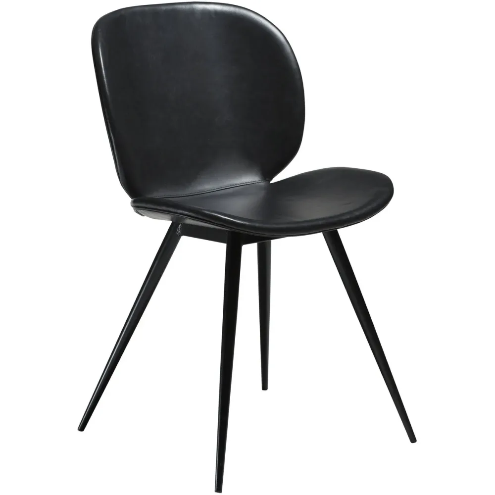 DAN-FORM Stuhl 2er-Set Cloud Schwarz Kunstleder 50 cm - Farbe: Black - Stuhl 2er-Set