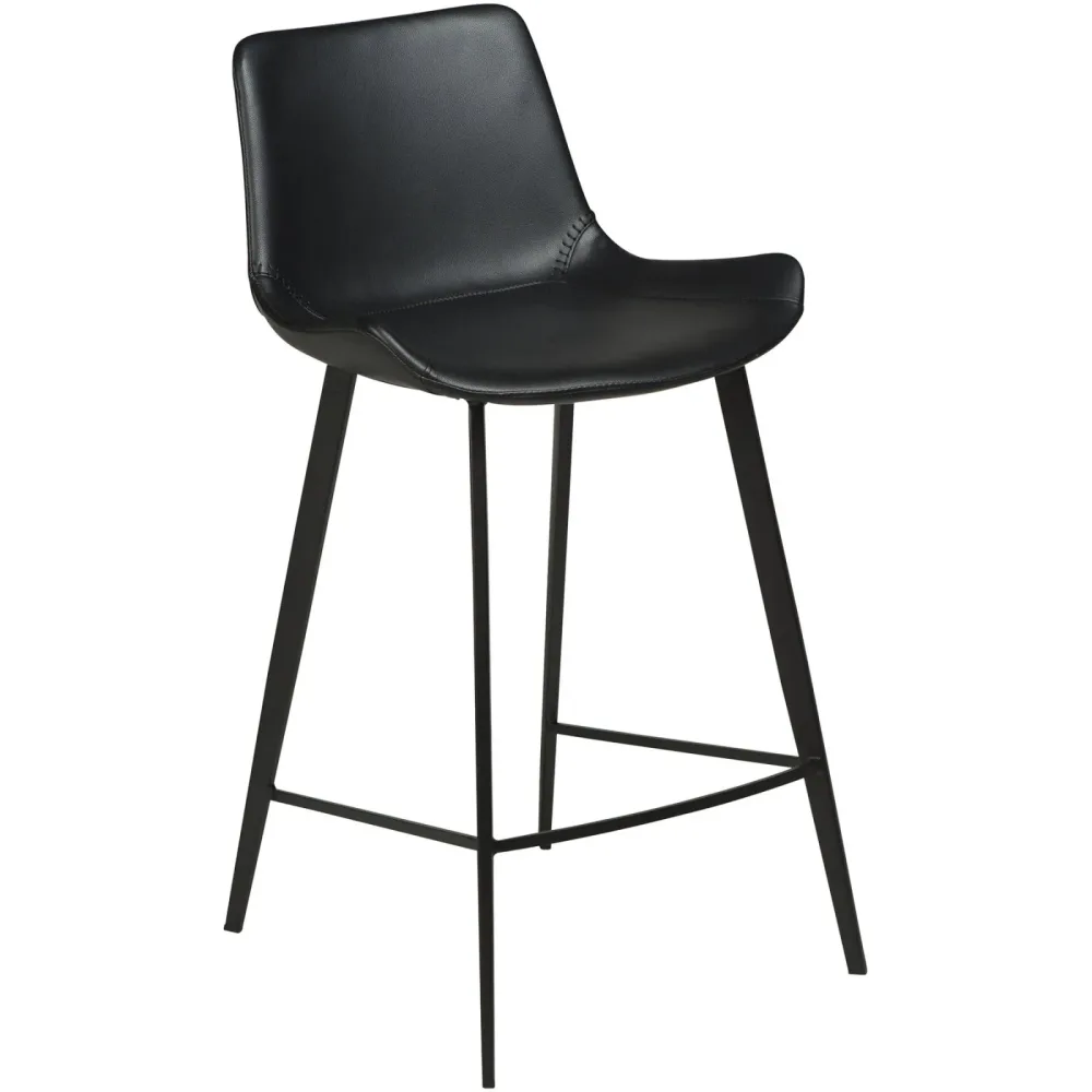 DAN-FORM Barhocker 2er-Set Hype Schwarz Kunstleder/Metall 50 cm 88 cm - Farbe: Black - Material: Kunstleder, Metall - Barhocker 2er-Set