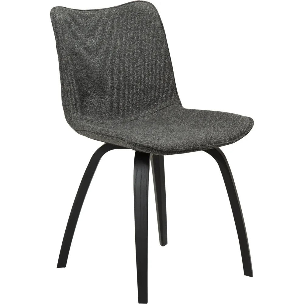 DAN-FORM Stuhl 2er-Set Glee Grau Stoff 47.5 cm - Farbe: Grey - Stuhl 2er-Set