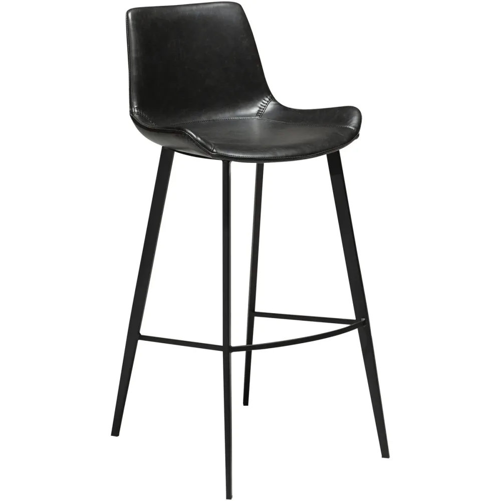 DAN-FORM Barhocker 2er-Set Hype Schwarz Kunstleder/Metall 50.5 cm 101 cm - Material: Kunstleder, Metall - Barhocker 2er-Set