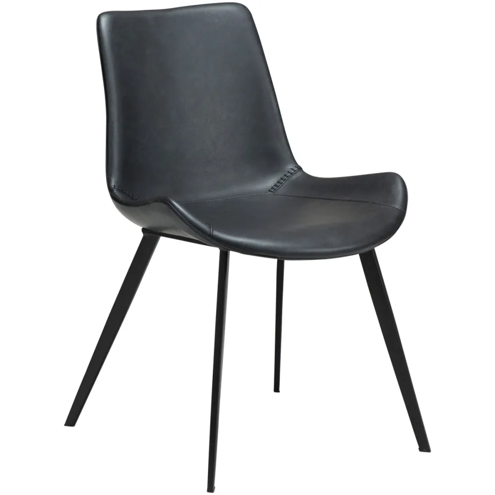 DAN-FORM Stuhl 2er-Set Hype Schwarz Kunstleder 51 cm - Stuhl 2er-Set