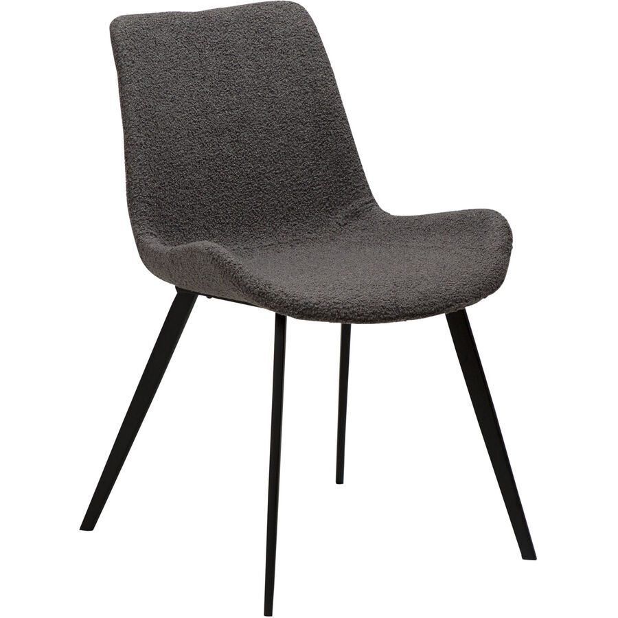 DAN-FORM Stuhl 2er-Set Hype Grau Stoff 51 cm - Farbe: Stone - Stuhl 2er-Set
