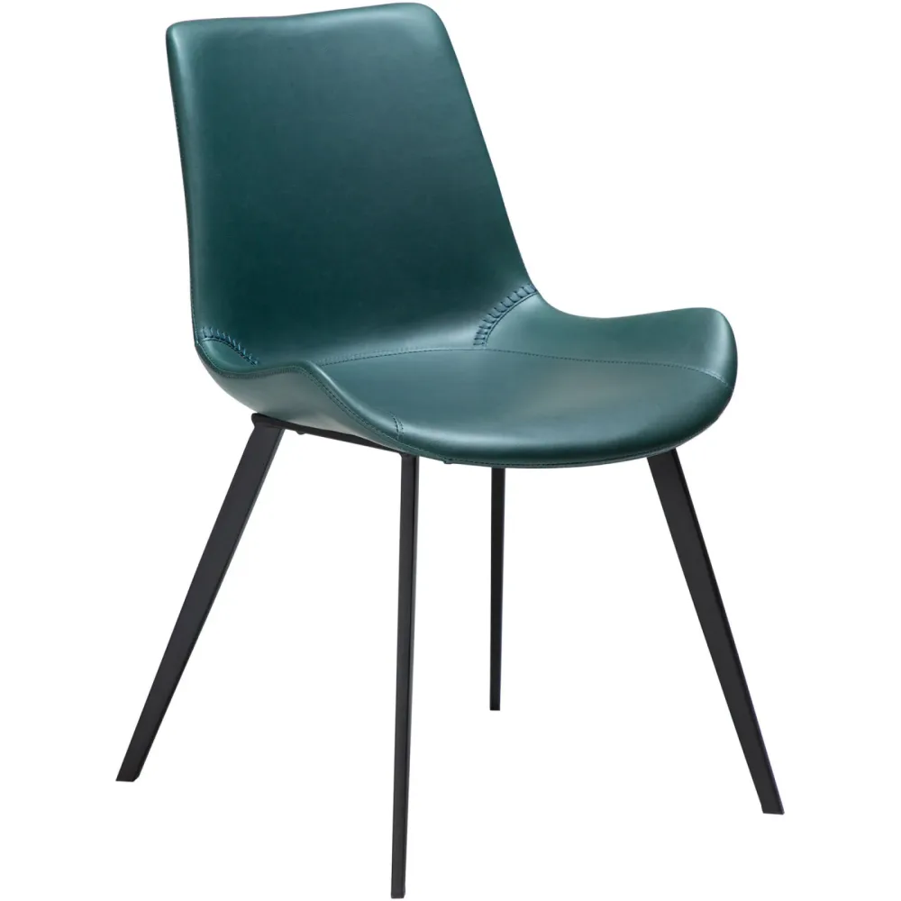 DAN-FORM Stuhl 2er-Set Hype Grün Kunstleder 51 cm - Farbe: green - Stuhl 2er-Set