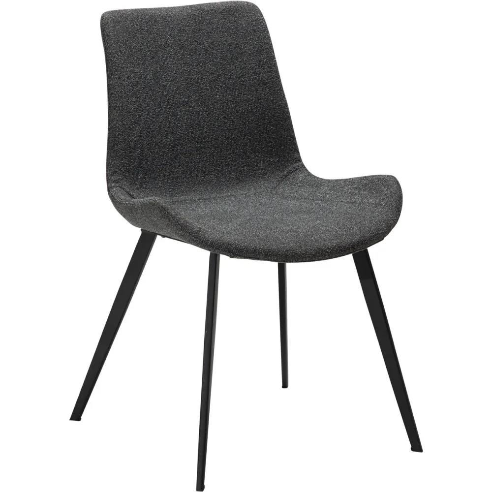 DAN-FORM Stuhl 2er-Set Hype Grau Stoff 51 cm - Farbe: Grey - Stuhl 2er-Set