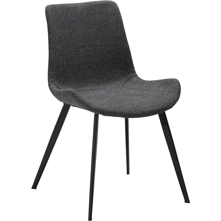DAN-FORM Stuhl 2er-Set Hype Grau Stoff 51 cm - Farbe: Grey - Stuhl 2er-Set