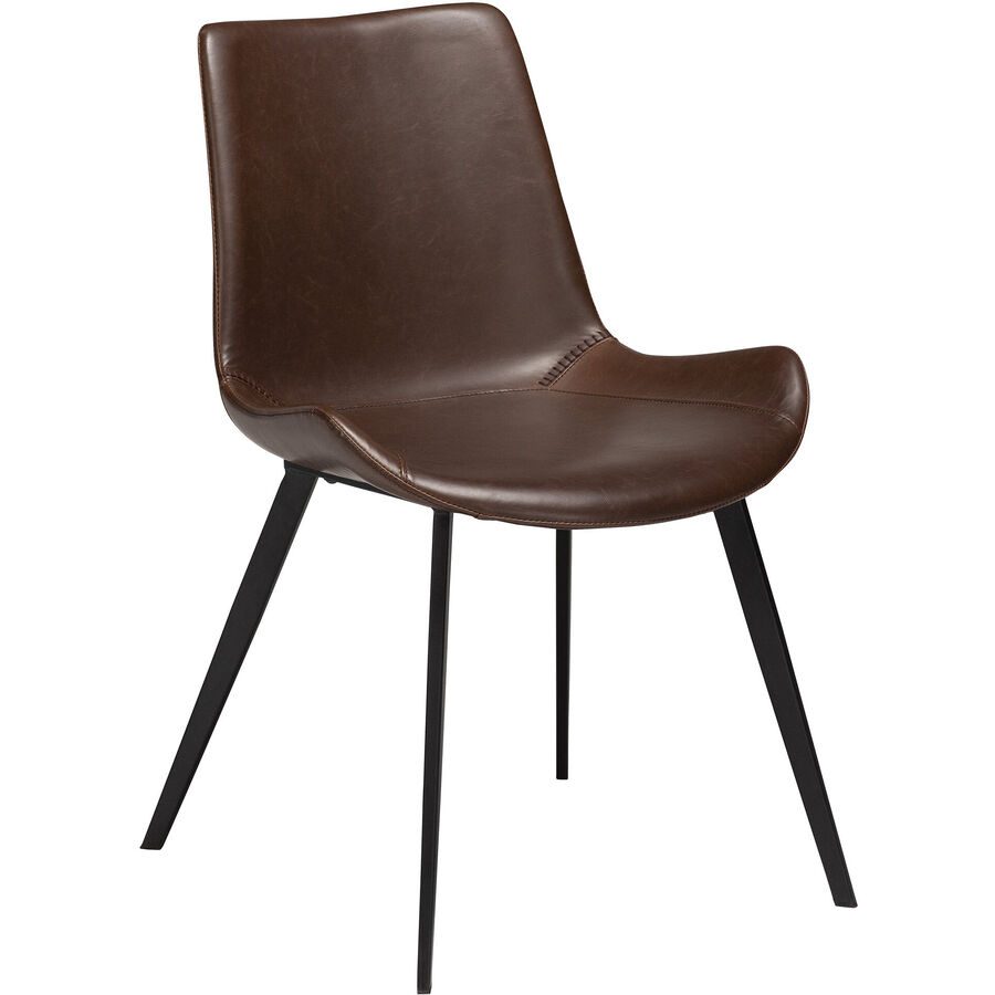 DAN-FORM Stuhl 2er-Set Hype Braun Kunstleder 51 cm - Farbe: Cocoa - Stuhl 2er-Set