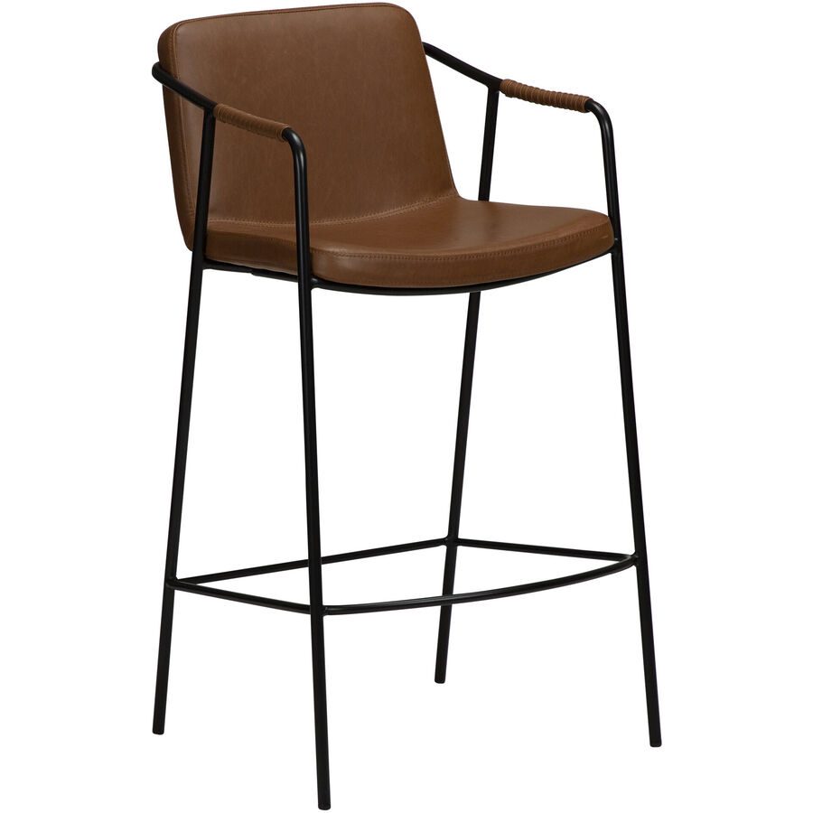 DAN-FORM Barhocker Boto Braun/Schwarz Kunstleder/Metall 54 cm 94 cm - Farbe: braun, schwarz - Material: Kunstleder, Metall - Barhocker