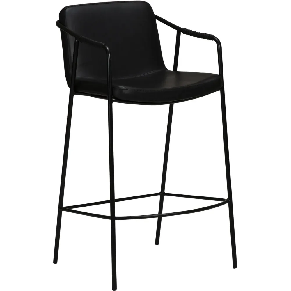 DAN-FORM Barhocker Boto Schwarz Kunstleder/Metall 54 cm 94 cm - Material: Kunstleder, Metall - Barhocker