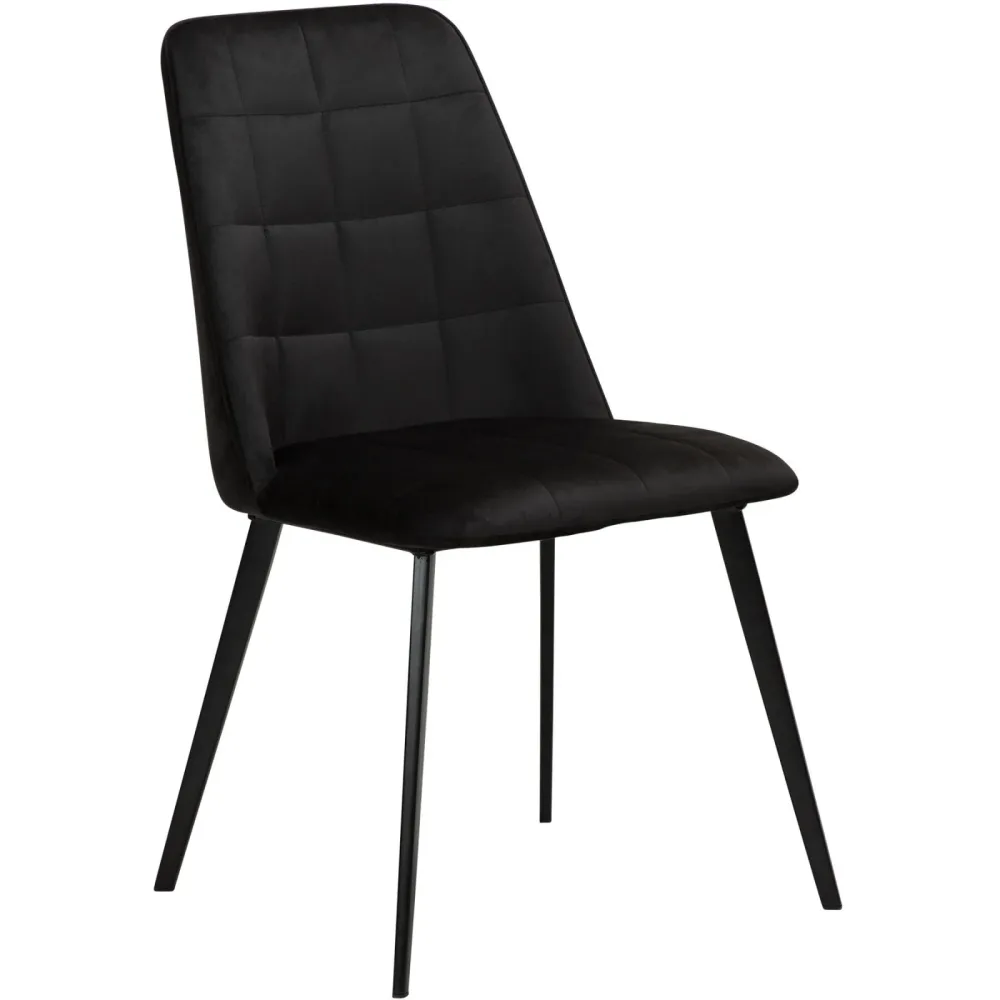 DAN-FORM Stuhl 2er-Set Embrace Schwarz Samt 48 cm - Stuhl 2er-Set
