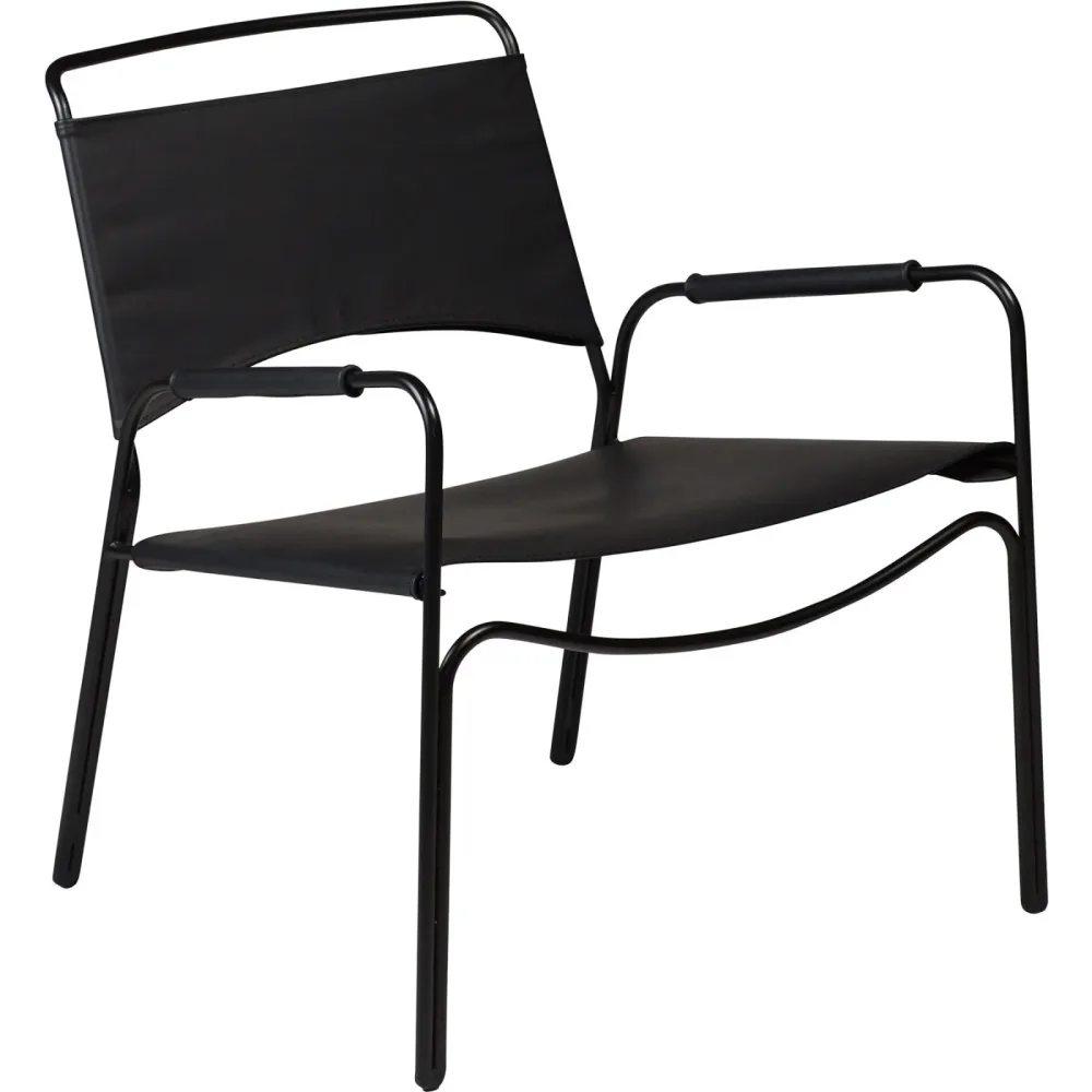 DAN-FORM Sessel Paz Schwarz Leder 61 cm 64 cm - Farbe: Black - Sessel