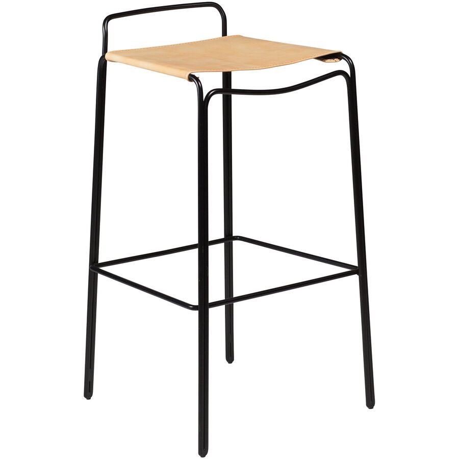 DAN-FORM Barhocker 2er-Set Paz Braun Leder 42 cm 88 cm - Farbe: Hellbraun - Barhocker 2er-Set