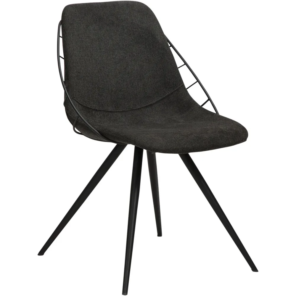 DAN-FORM Stuhl 2er-Set Sway Schwarz Stoff 51 cm - Stuhl 2er-Set