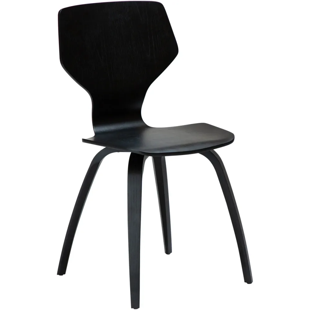 DAN-FORM Stuhl 2er-Set S.I.T Schwarz Holz 47 cm - Material: Sperrholz - Stuhl 2er-Set