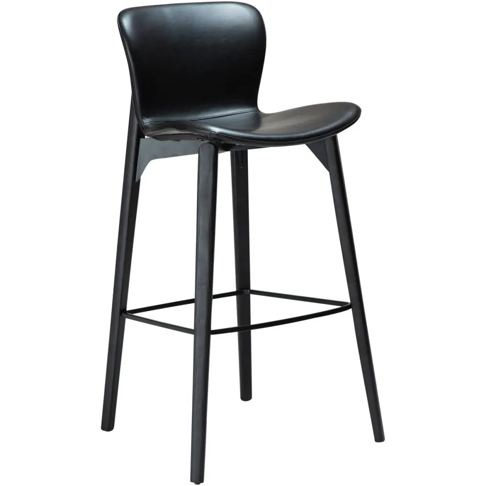 DAN-FORM Barhocker 2er-Set Paragon Schwarz Kunstleder/Holz 56 cm 102.5 cm - Farbe: Black - Material: Kunstleder, Holz - Barhocker 2er-Set