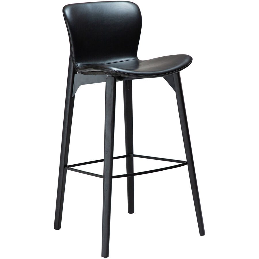 DAN-FORM Barhocker 2er-Set Paragon Schwarz Kunstleder/Holz 56 cm 102.5 cm - Farbe: Black - Material: Kunstleder, Holz - Barhocker 2er-Set