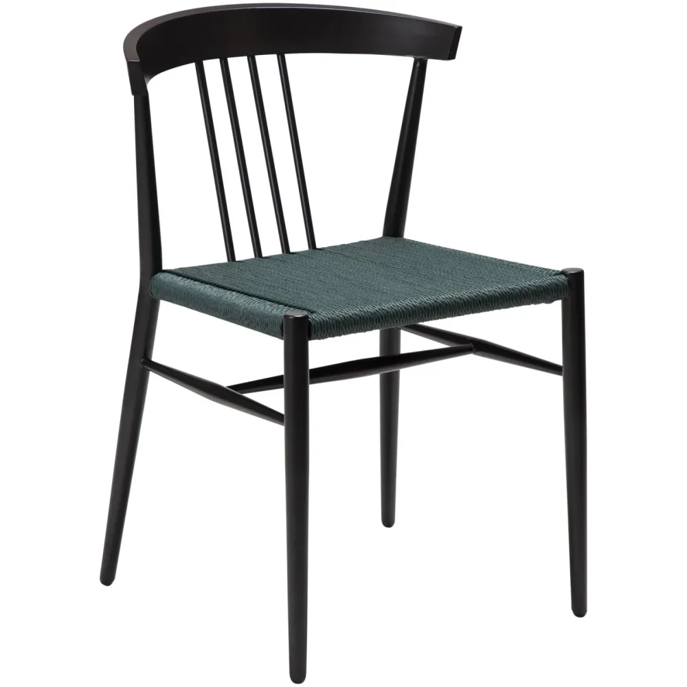 DAN-FORM Stuhl 2er-Set Sava Grün/Schwarz Kunststoff 54.5 cm - Material: Mischgewebe - Stuhl 2er-Set