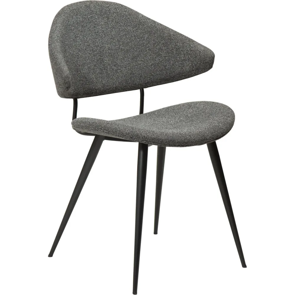 DAN-FORM Stuhl 2er-Set Napoleon Grau Stoff 59 cm - Farbe: Grey - Stuhl 2er-Set
