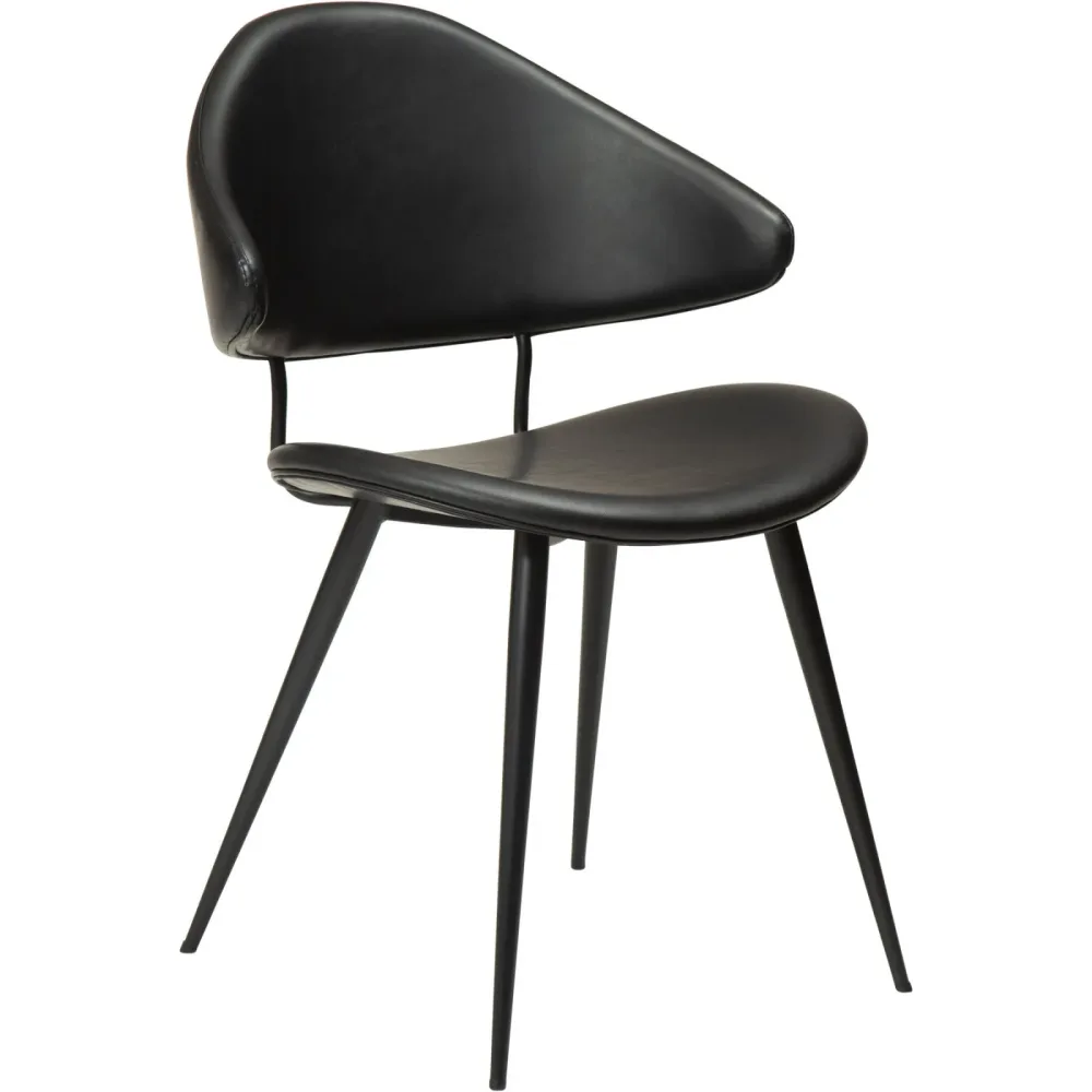 DAN-FORM Stuhl 2er-Set Napoleon Schwarz Kunstleder 59 cm - Farbe: Black - Stuhl 2er-Set