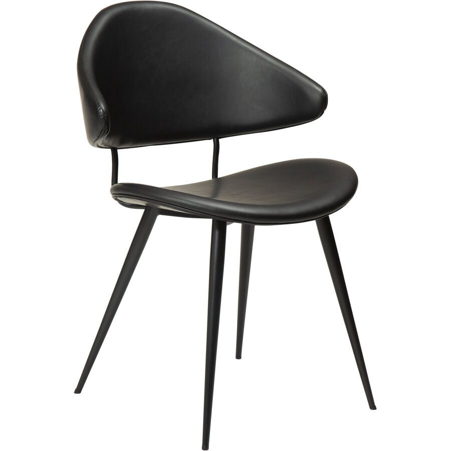 DAN-FORM Stuhl 2er-Set Napoleon Schwarz Kunstleder 59 cm - Farbe: Black - Stuhl 2er-Set
