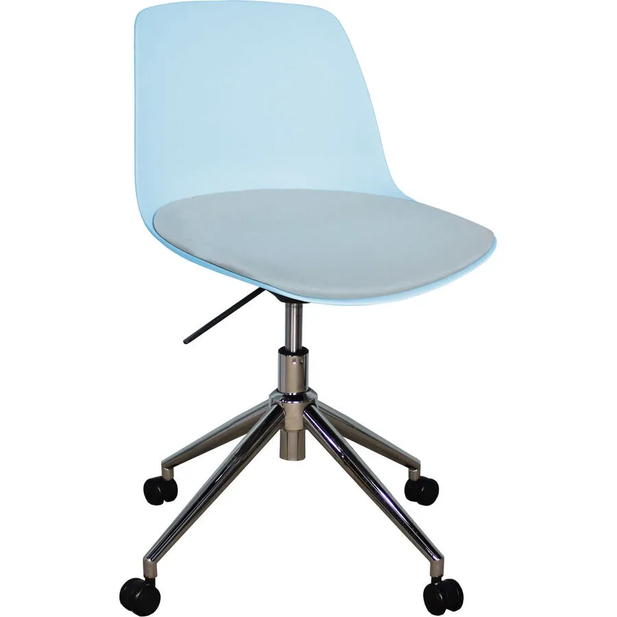 Bürostuhl Livio Blau Kunststoff 50 cm 82.5 cm Höhenverstellbar (manuell) - Material: Polypropylen - Bürostuhl