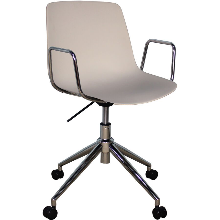 Bürostuhl Livio Beige/Grau Kunststoff 53.5 cm 82.5 cm - Farbe: Greige - Material: Polypropylen - Bürostuhl