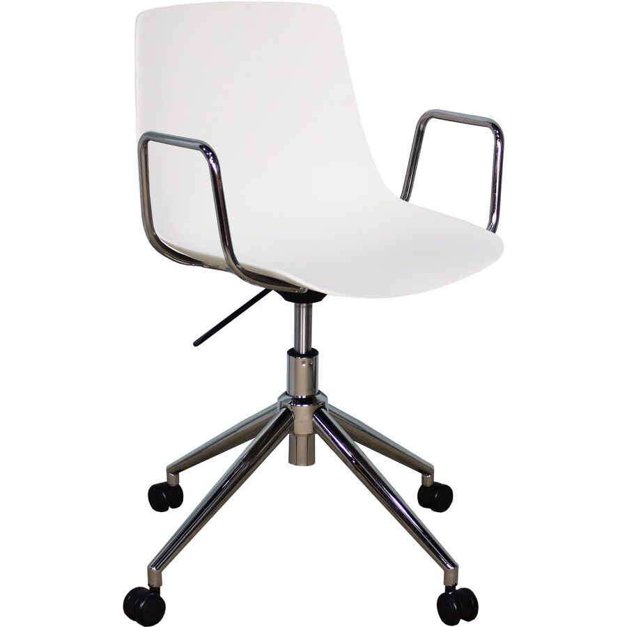Bürostuhl Livio Weiss Kunststoff 53.5 cm 82.5 cm - Material: Polypropylen - Bürostuhl