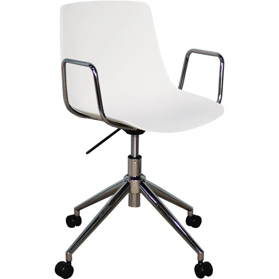 Bürostuhl Livio Weiss Kunststoff 53.5 cm 82.5 cm - Material: Polypropylen - Bürostuhl