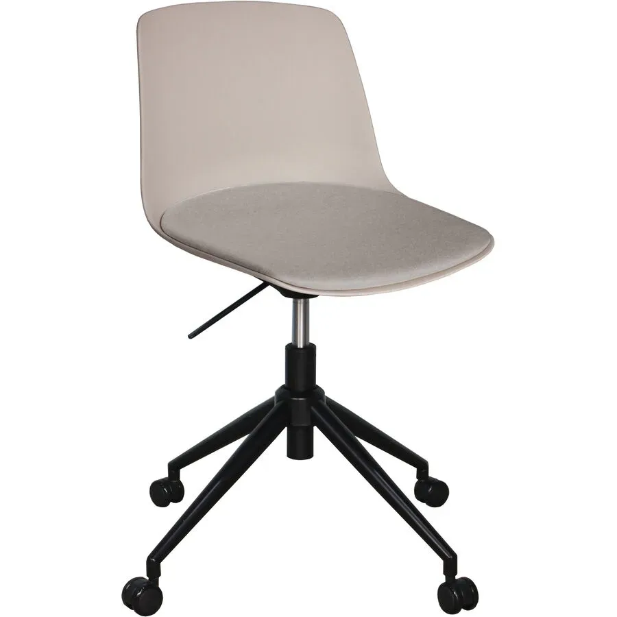 Bürostuhl Livio Beige/Grau Kunststoff 50 cm 82.5 cm Höhenverstellbar (manuell) - Farbe: Greige - Material: Polypropylen - Bürostuhl