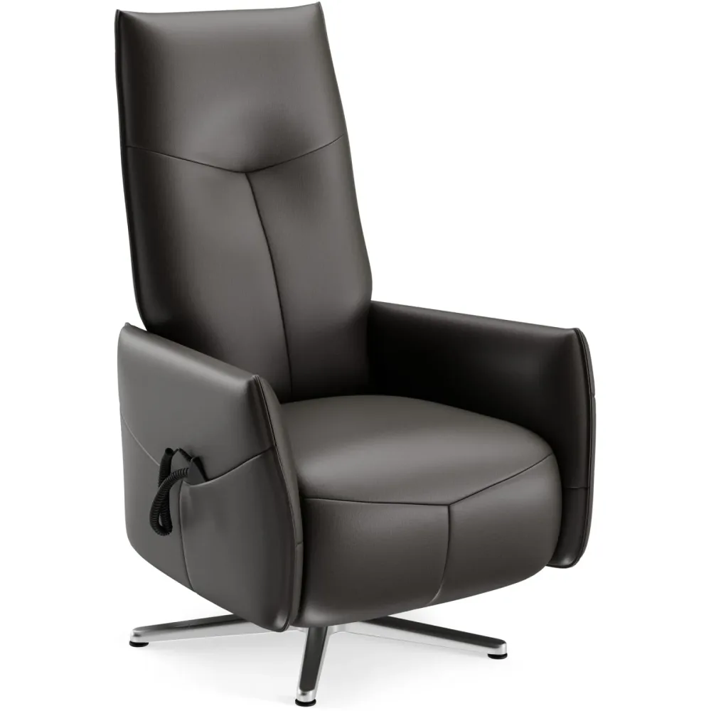 Relaxsessel Jura Schwarz Leder 73 cm 161 cm - Möbel Konfigurator: Traummöbel individuell zusammenstellen - Relaxsessel