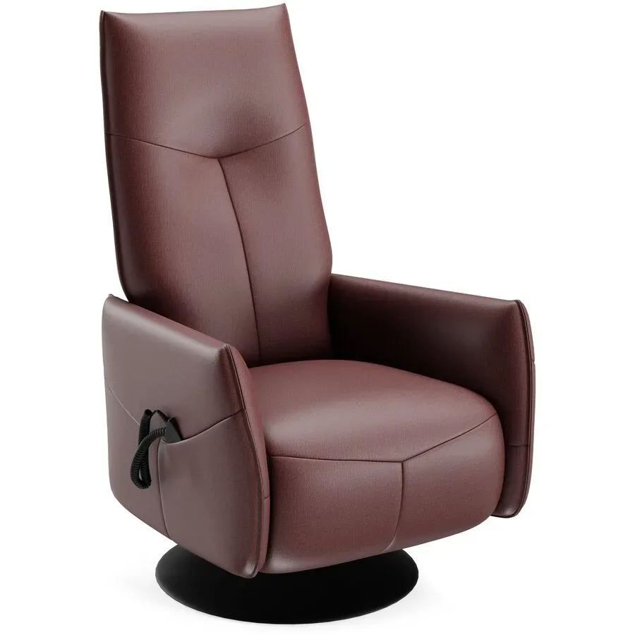 Relaxsessel Jura Rot Leder 73 cm 164 cm - Farbe: dunkelrot - Möbel Konfigurator: Traummöbel individuell zusammenstellen - Relaxsessel