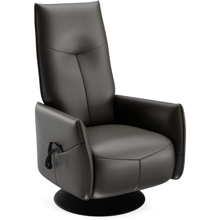 Relaxsessel Jura Schwarz Leder 73 cm 164 cm - Möbel Konfigurator: Traummöbel individuell zusammenstellen - Relaxsessel