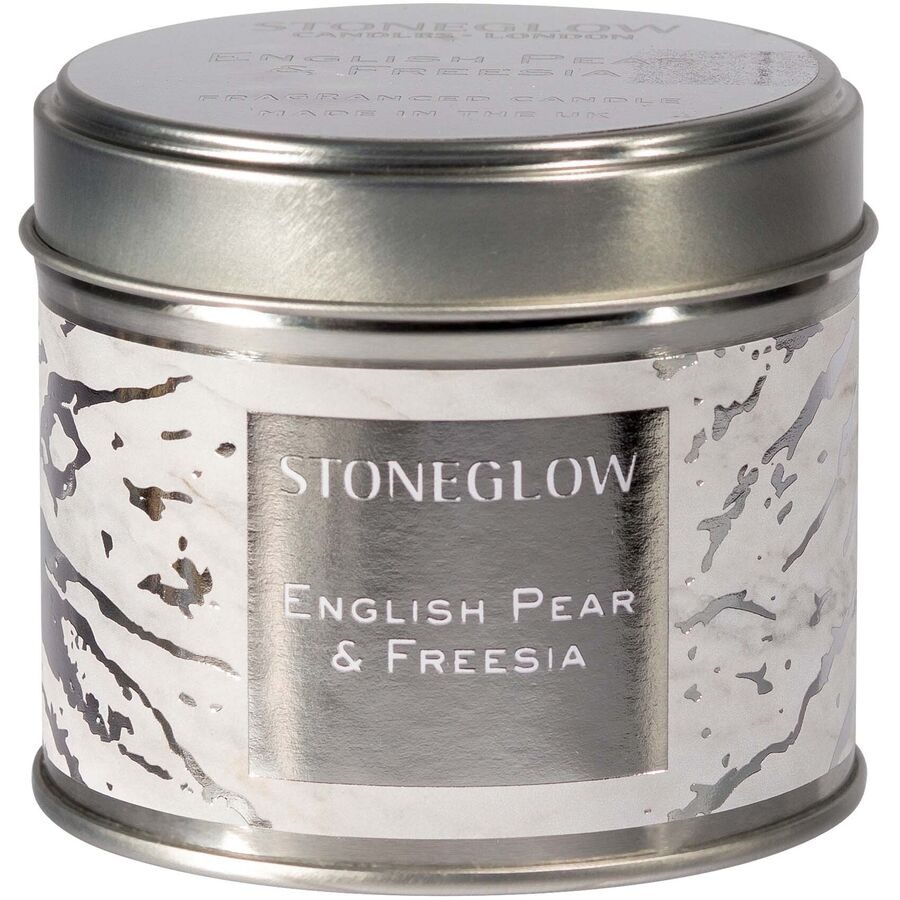 Stoneglow Duftkerze Luna Silber/Weiss Wachs 7.8 cm - Farbe: weiss/silber - Duftkerze