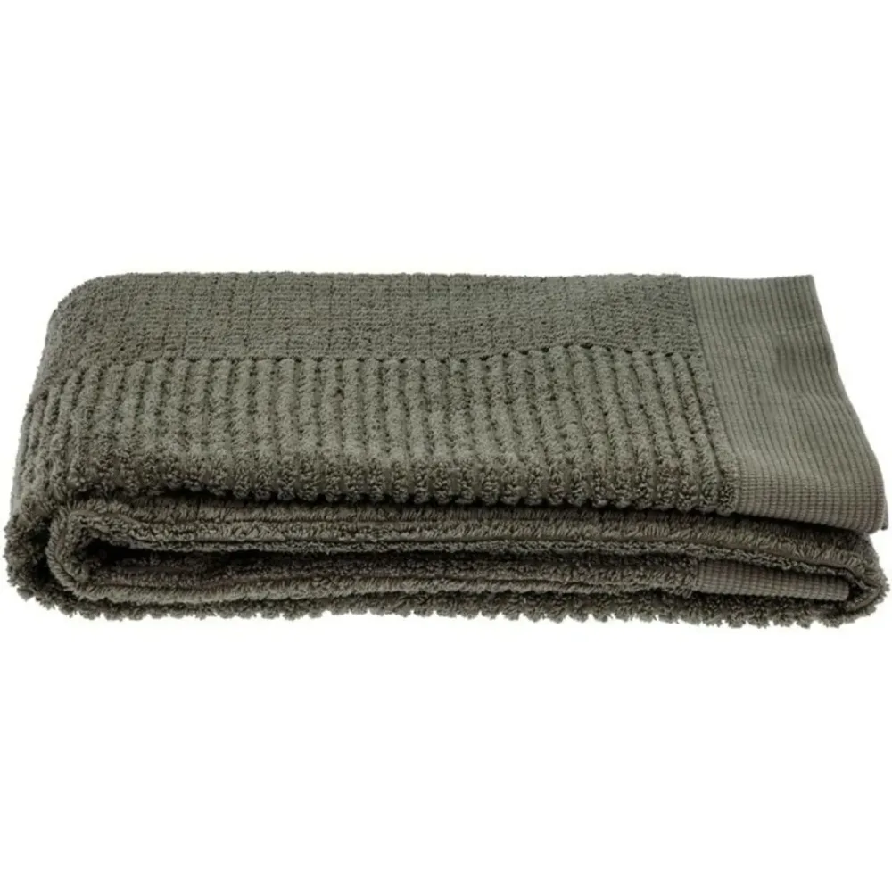 Duschtuch Zone Denmark Grün Baumwolle 70 cm 140 cm - Farbe: Olivegrün - Duschtuch