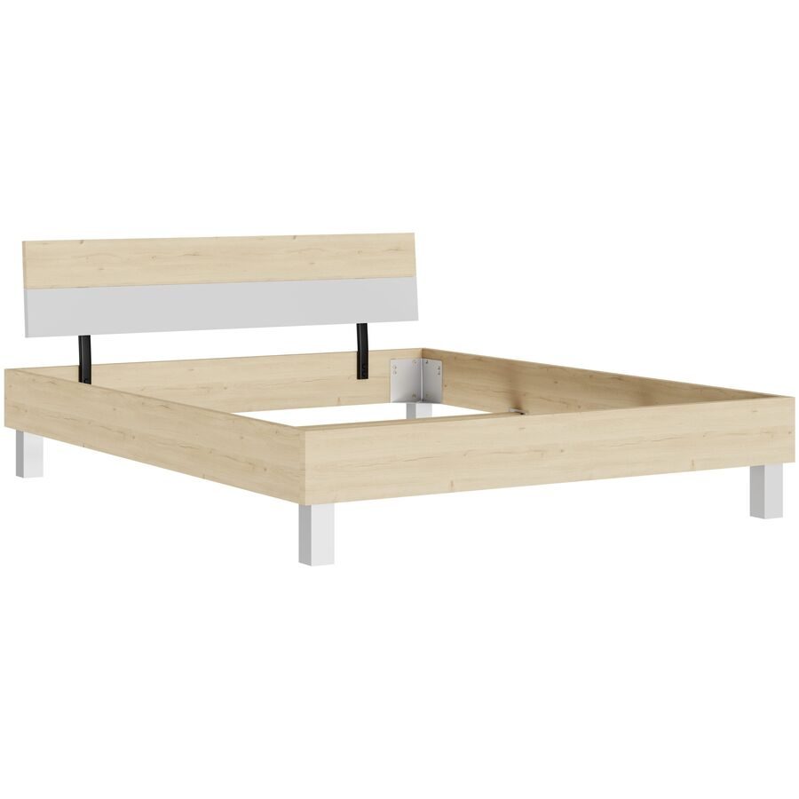 Bett Window Braun Holz 166 x 208 cm - Farbe: eiche - Material: Holzwerkstoff - Möbel Konfigurator: Traummöbel individuell zusammenstellen - Bett