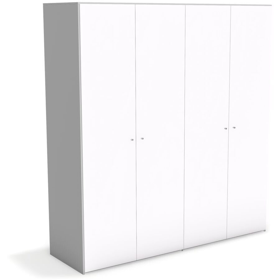 Kleiderschrank Window Grau Holz 197 cm 60 cm 214 cm - Farbe: lichtgrau - Material: Holzwerkstoff - Möbel Konfigurator: Traummöbel individuell
