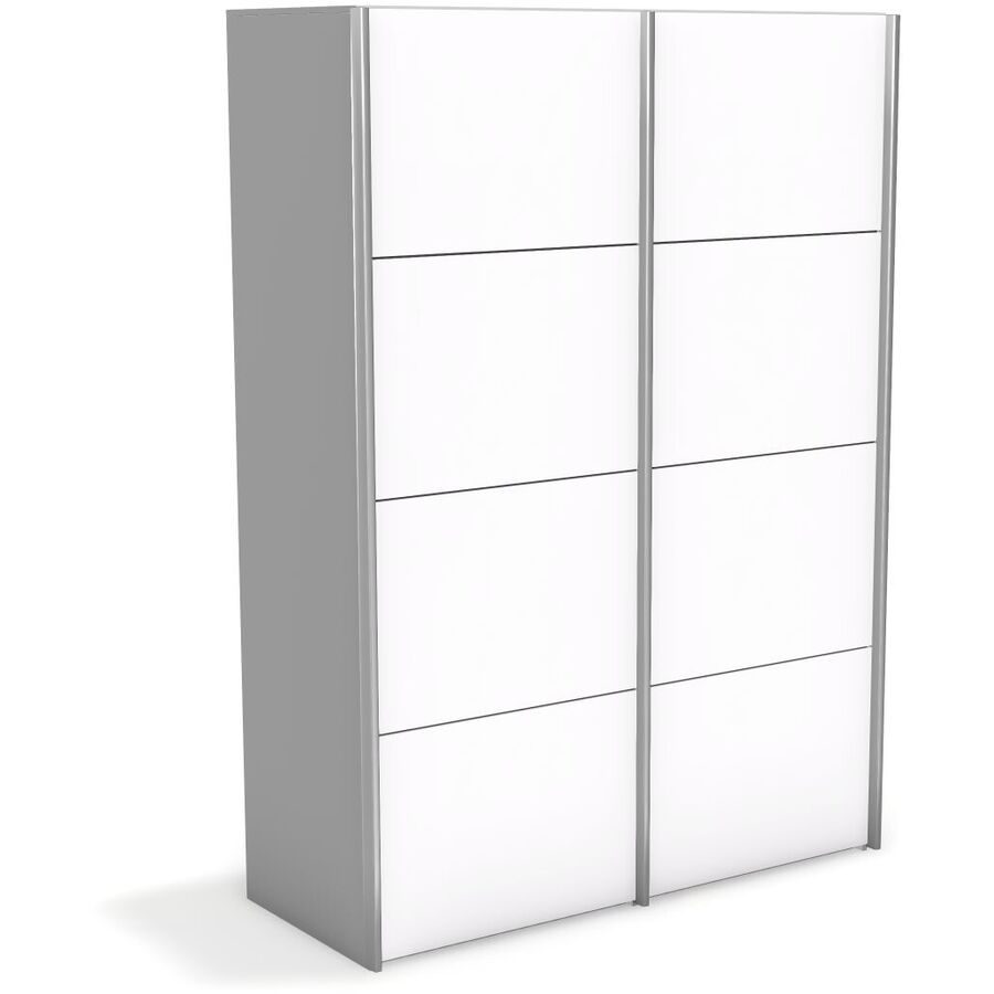 Kleiderschrank Window Grau Holz 148 cm 67 cm 214 cm - Farbe: lichtgrau - Material: Holzwerkstoff - Möbel Konfigurator: Traummöbel individuell