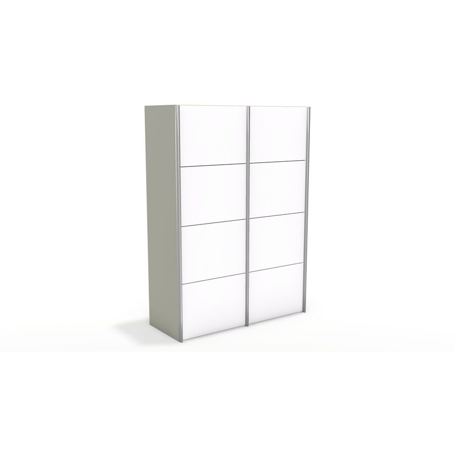 Kleiderschrank Window Beige/Grau Holz 148.3 cm 67 cm 213.9 cm - Farbe: Greige - Material: Holzwerkstoff - Möbel Konfigurator: Traummöbel individuell