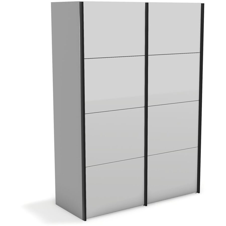 Kleiderschrank Window Grau Holz 148 cm 67 cm 214 cm - Farbe: lichtgrau - Material: Holzwerkstoff - Möbel Konfigurator: Traummöbel individuell