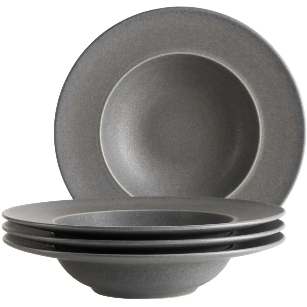 MÄSER Pastateller-Set 4-tlg. Unico Schwarz Steinzeug 27 cm - Pastateller-Set 4-tlg.