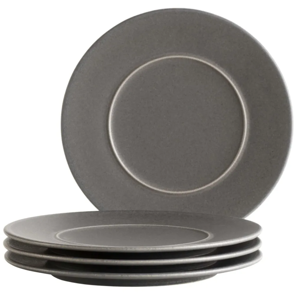 MÄSER Dessertteller-Set 4-tlg. Unico Schwarz Steinzeug 21 cm - Dessertteller-Set 4-tlg.