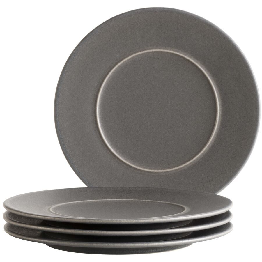 MÄSER Dessertteller-Set 4-tlg. Unico Schwarz Steinzeug 21 cm - Dessertteller-Set 4-tlg.
