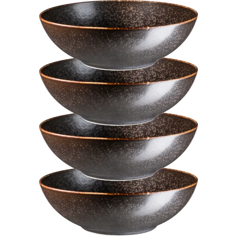 MÄSER Schüssel-Set 4-tlg. Powerful Braun/Schwarz Porzellan 17.5 cm - Schüssel-Set 4-tlg.