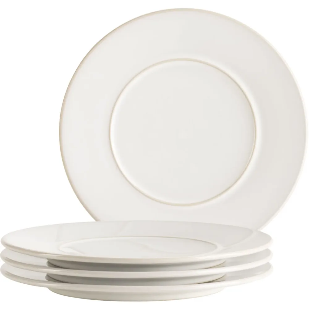 MÄSER Dessertteller-Set 4-tlg. Unico Weiss Steinzeug 21 cm - Dessertteller-Set 4-tlg.