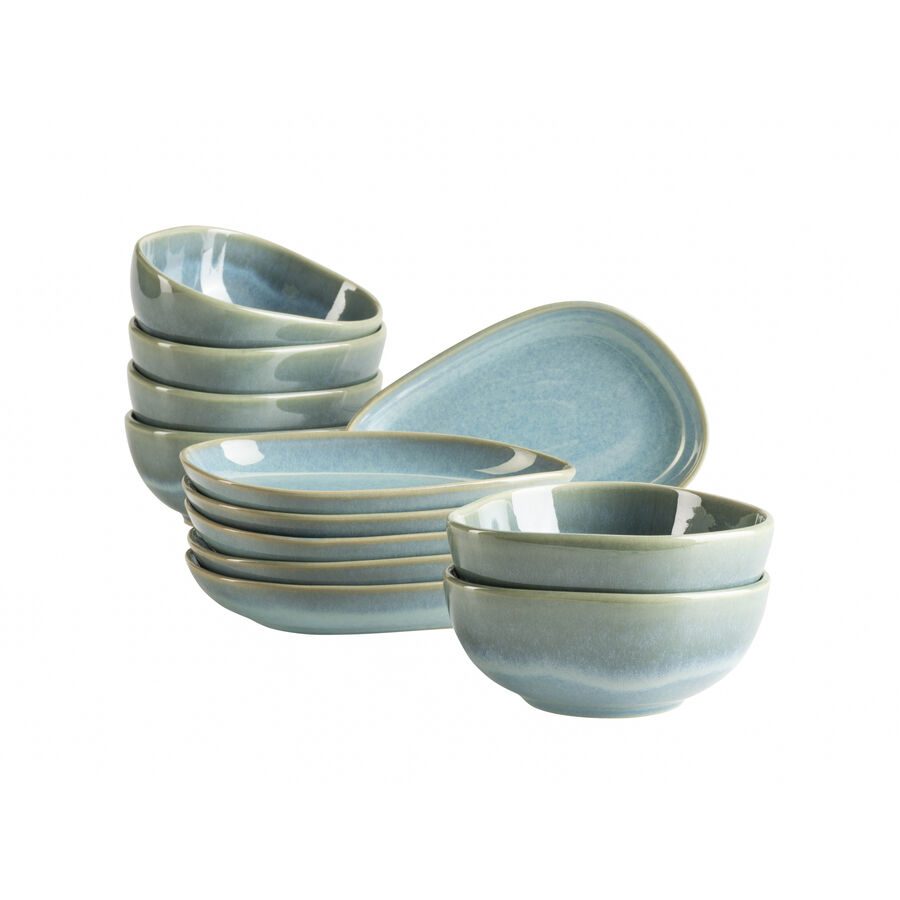 MÄSER Snackingset Cordelia Blau Steinzeug - Snackingset