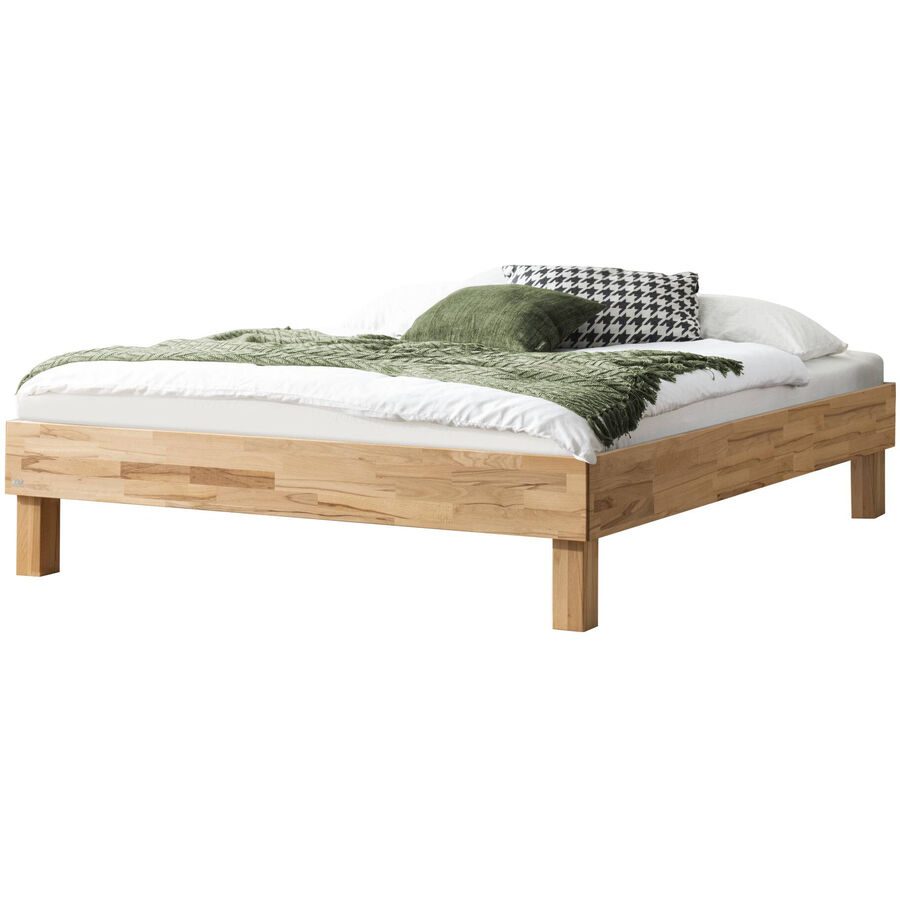 Hasena Bett Sassari Braun Holz 140 x 200 cm - Farbe: Kernbuche - Material: Kernbuche massiv - Bett