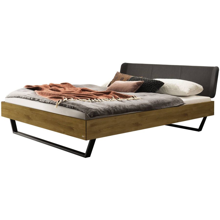 Hasena Bett Sassari Braun Holz 160 x 200 cm - Farbe: Wildeiche - Material: Eiche massiv - Bett