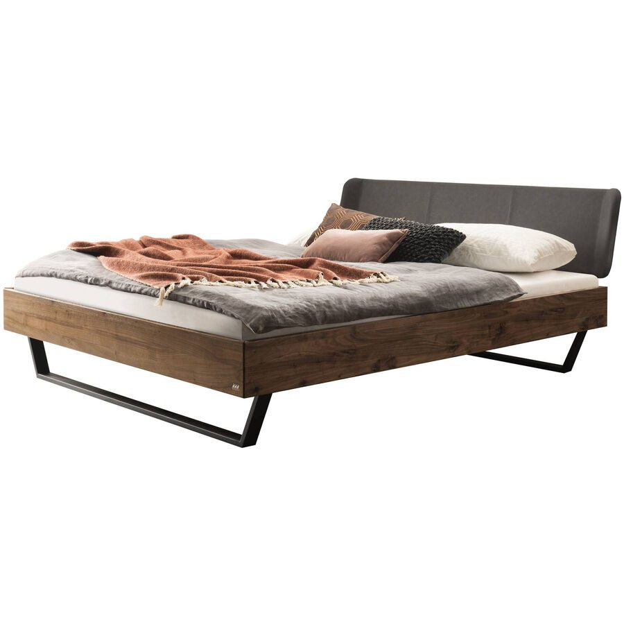 Hasena Bett Sassari Braun Holz 160 x 200 cm - Farbe: Nussbaum - Bett