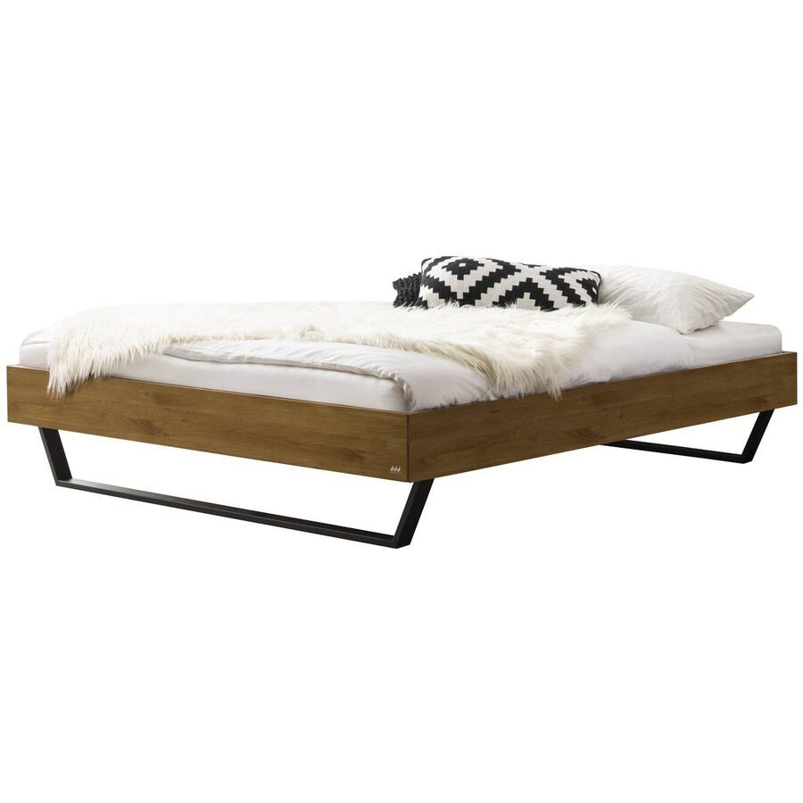 Hasena Bett Sassari Braun Holz 180 x 200 cm - Farbe: Wildeiche - Material: Eiche massiv - Bett